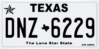 TX license plate DNZ6229