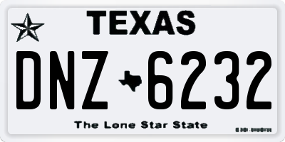 TX license plate DNZ6232