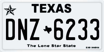 TX license plate DNZ6233