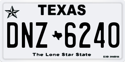 TX license plate DNZ6240