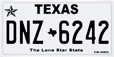 TX license plate DNZ6242