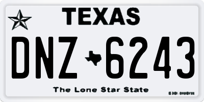 TX license plate DNZ6243
