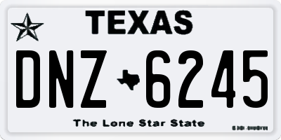 TX license plate DNZ6245