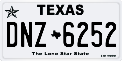 TX license plate DNZ6252