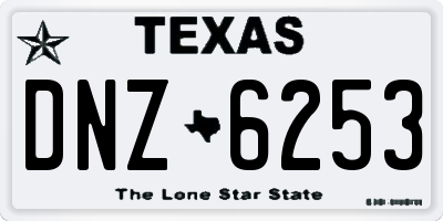 TX license plate DNZ6253