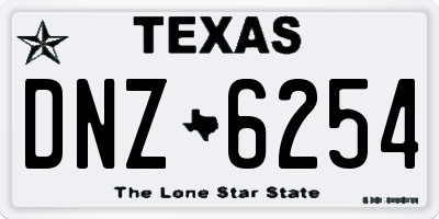 TX license plate DNZ6254