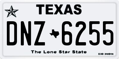 TX license plate DNZ6255