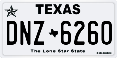 TX license plate DNZ6260