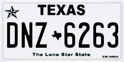 TX license plate DNZ6263