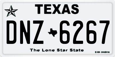TX license plate DNZ6267
