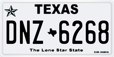 TX license plate DNZ6268