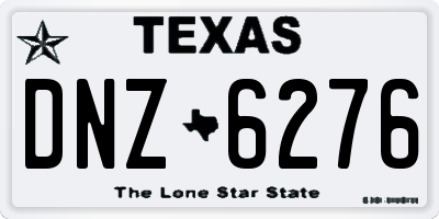 TX license plate DNZ6276