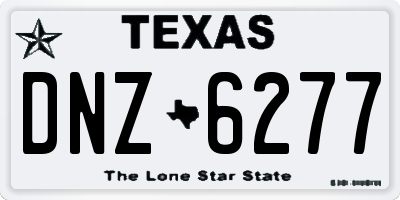 TX license plate DNZ6277