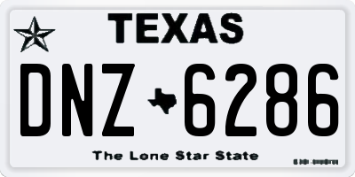 TX license plate DNZ6286