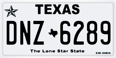 TX license plate DNZ6289