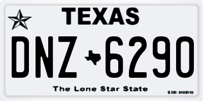 TX license plate DNZ6290