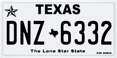 TX license plate DNZ6332