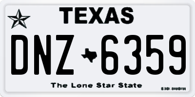 TX license plate DNZ6359