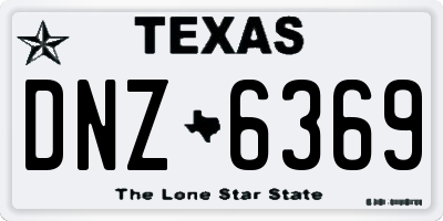 TX license plate DNZ6369