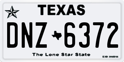 TX license plate DNZ6372