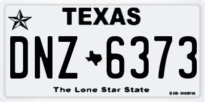 TX license plate DNZ6373