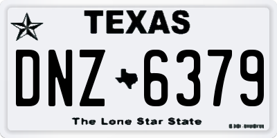 TX license plate DNZ6379