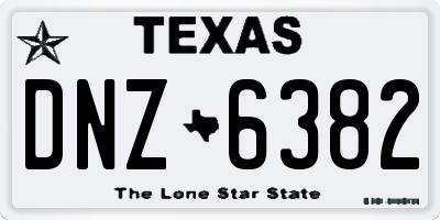 TX license plate DNZ6382