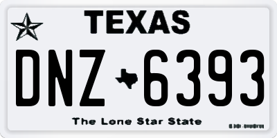 TX license plate DNZ6393