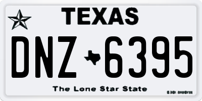 TX license plate DNZ6395