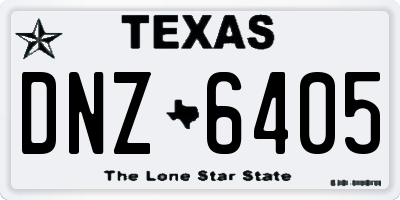 TX license plate DNZ6405