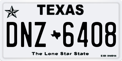 TX license plate DNZ6408