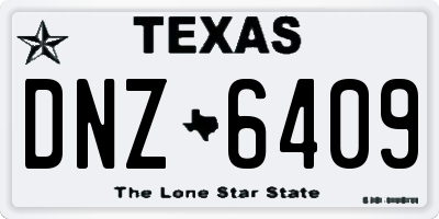 TX license plate DNZ6409