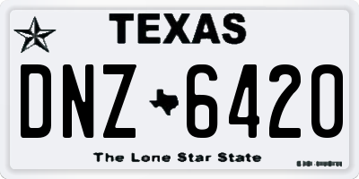 TX license plate DNZ6420