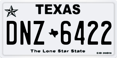 TX license plate DNZ6422