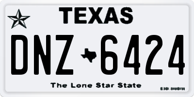 TX license plate DNZ6424