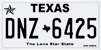 TX license plate DNZ6425