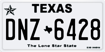 TX license plate DNZ6428