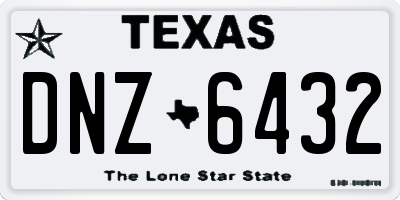 TX license plate DNZ6432