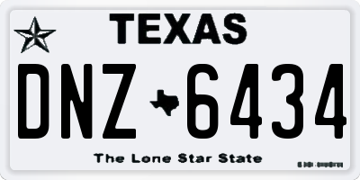 TX license plate DNZ6434