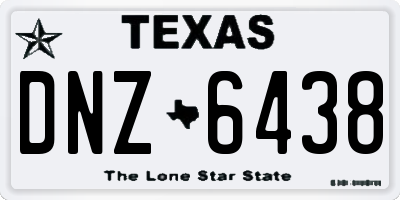 TX license plate DNZ6438