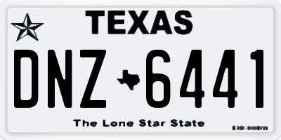 TX license plate DNZ6441
