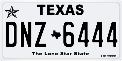 TX license plate DNZ6444