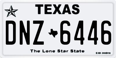 TX license plate DNZ6446