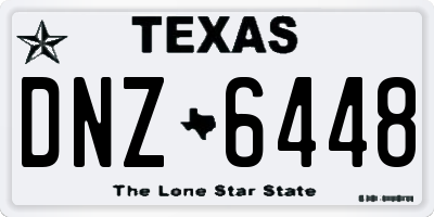 TX license plate DNZ6448