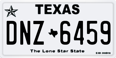 TX license plate DNZ6459