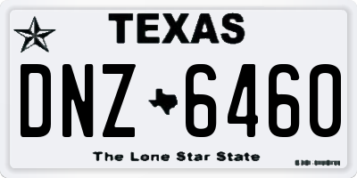 TX license plate DNZ6460
