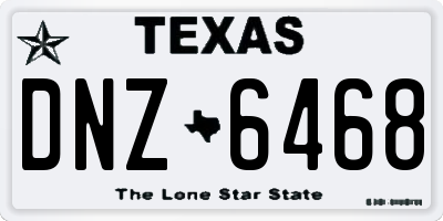 TX license plate DNZ6468