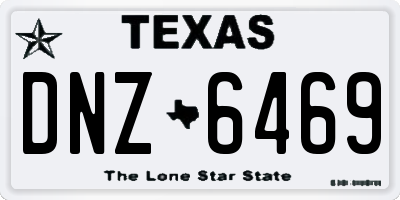TX license plate DNZ6469