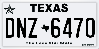 TX license plate DNZ6470