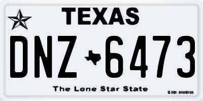 TX license plate DNZ6473
